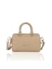 Bellicci Leder-Henkeltasche "Cara" in Beige - (B)18 x (H)14 x (T)7 cm