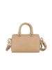 Bellicci Leder-Henkeltasche "Cara" in Beige - (B)18 x (H)14 x (T)7 cm
