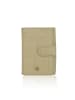Bellicci Leren portemonnee "Venesa" beige - (B)9 x (H)13 x (D)3 cm