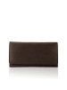SPARWELL Leder-Geldbörse "Luisa" in Braun - (B)19 x (H)9,5 x (T)2,5 cm