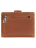 SPARWELL Skórzany portfel "Nico" w kolorze jasnobrązowym - 7 x 10 x 2 cm