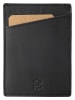 SPARWELL Skórzany portfel "Nixon" w kolorze czarnym - 8 x 11 x 0,50 cm