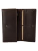 Bellicci Leren portemonnee "Nova" donkerbruin - (B)19 x (H)9,5 x (D)2,5 cm