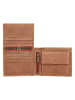 SPARWELL Leren portemonnee "Tanner" lichtbruin - (B)11 x (H)9,5 x (D)2,5 cm