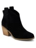 TOMS Leder-Stiefeletten in Schwarz