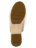 TOMS Leder-Clogs in Creme