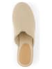 TOMS Leder-Clogs in Creme