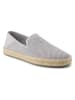 TOMS Leren espadrilles grijs