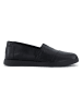 TOMS Leder-Slipper in Schwarz