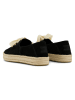 TOMS Leder-Espadrilles in Schwarz