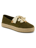 TOMS Leren espadrilles kaki