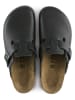 Birkenstock Skórzane chodaki "Boston" w kolorze czarnym