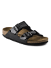 Birkenstock Leren slippers "Arizona" zwart