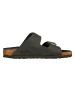 Birkenstock Leren slippers "Arizona" zwart - wijdte S