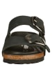 Birkenstock Leren slippers "Arizona" zwart - wijdte S