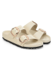 Birkenstock Leder-Pantoletten "Arizona" in Creme