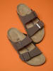 Birkenstock Pantoletten "Arizona" in Hellbraun - Weite N
