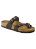Birkenstock Leder-Zehentrenner "Mayari" in Dunkelbraun - Weite S
