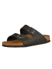 Birkenstock Leren slippers "Arizona" antraciet - wijdte S