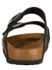 Birkenstock Leren slippers "Arizona" antraciet - wijdte S