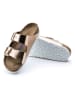 Birkenstock Leren slippers "Arizona" in Rosegold
