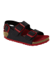 Birkenstock Sandalen "Milano" in Schwarz/ Rot