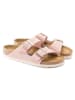 Birkenstock Leder-Pantoletten "Arizona" in Rosa - Weite S