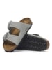 Birkenstock Leren slippers "Arizona" grijs - wijdte S