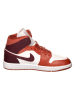 Jordan Leren sneakers "Air Jordan 1 Mid" wit/rood