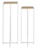 THE HOME DECO FACTORY 2-delige set: bijzettafels lichtbruin/wit