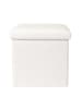 THE HOME DECO FACTORY Poef wit - (B)38 x (H)38 x (D)38 cm