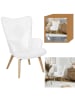 THE HOME DECO FACTORY Sessel "Helsinki" in Weiß - (B)74 x (H)100 x (T)65 cm