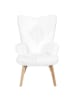 THE HOME DECO FACTORY Fauteuil "Helsinki" wit - (B)74 x (H)100 x (D)65 cm