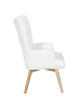 THE HOME DECO FACTORY Sessel "Helsinki" in Weiß - (B)74 x (H)100 x (T)65 cm