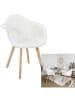 THE HOME DECO FACTORY 2er-Set: Esszimmerstühle in Weiß - (B)59,5 x (H)85,4 x (T)64 cm
