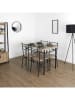 THE HOME DECO FACTORY 5-delige set: eettafel beige/zwart