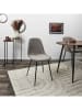 THE HOME DECO FACTORY 4-delige set: stoelen "Chase" grijs - (B)45 x (H)85 x (D)54 cm