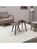 THE HOME DECO FACTORY Set van twee bijzettafels bruin