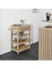 THE HOME DECO FACTORY Keukenwagen "Klaus" lichtbruin - (B)65 x (H)84,5 x (D)40 cm