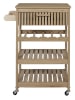 THE HOME DECO FACTORY Keukenwagen "Klaus" lichtbruin - (B)65 x (H)84,5 x (D)40 cm