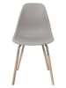 THE HOME DECO FACTORY 4-delige set: eetkamerstoelen taupe - (B)48,5 x (H)85,8 x (D)46 cm