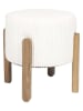 THE HOME DECO FACTORY Hocker in Creme - (H)35 x Ø 35 cm