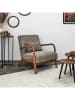 THE HOME DECO FACTORY Fauteuil taupe - (B)64,5 x (H)75 x (D)83,5 cm