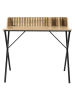 THE HOME DECO FACTORY Bureau "Klaus" lichtbruin/zwart - (B)90 x (H)84,5 x (D)50 cm