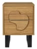 Rétro Chic Nachttisch ''Calypso'' in Hellbraun - (B)40 x (H)55 x (T)35 cm