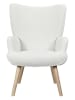 THE HOME DECO FACTORY Fotel w kolorze białym - 68 x 96 x 75 cm