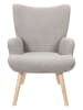 THE HOME DECO FACTORY Fauteuil taupe - (B)68 x (H)96 x (D)75 cm