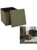 THE HOME DECO FACTORY Puf w kolorze khaki - 38 x 38 x 38 cm