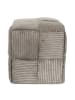 THE HOME DECO FACTORY Poef taupe - (B)36 x (H)38 cm