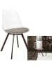 The Concept Factory Stuhl in Braun/ Transparent/ Taupe